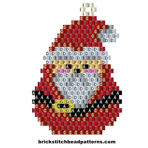 Brick Stitch Bead Patterns Journal Free Christmas Santa Claus Beaded