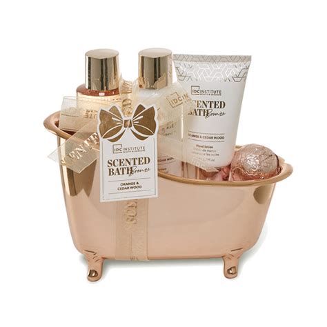 Cofanetto Donna SET IDC INSTITUTE SCENTED BATH ORANGE CEDAR WOOD Gel