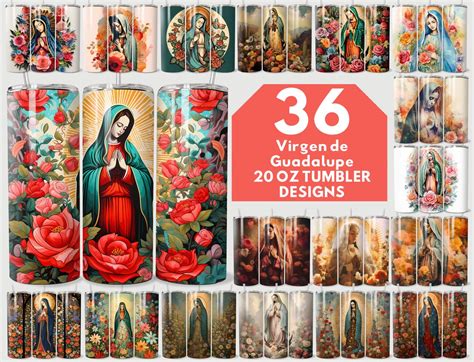 Our Lady Of Guadalupe Tumbler Wrap Png Virgin Of Guadalupe 20 Oz