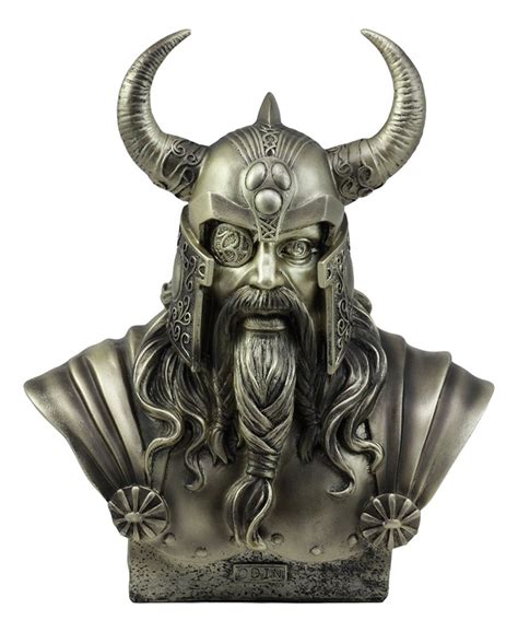 Ebros Warrior God Odin The Alfather Bust Statue 12"H Norse Viking God Odin Ruler Of Asgard ...