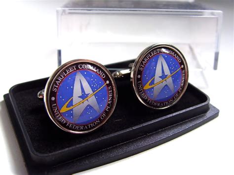 Star Trek Starfleet Command Cufflinks Cuff Links Etsy UK