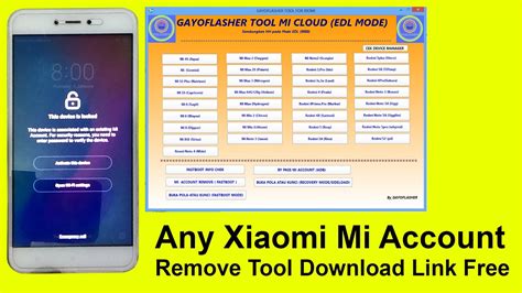 Any Xiaomi Mi Account Remove Tool Download Link Free Youtube