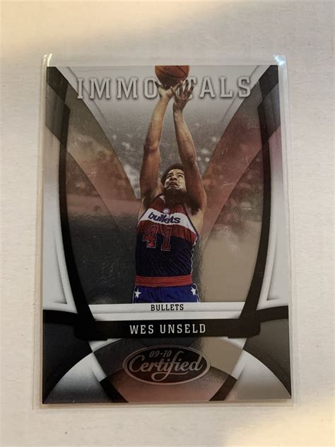 WES UNSELD 2009 10 PANINI CERTIFIED IMMORTALS 500 BULLETS HOFer 169