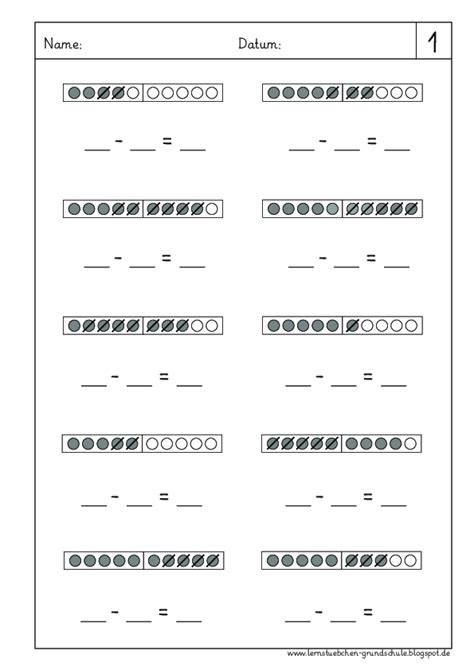 minus rechnen ZR 10 1 pdf Lernstübchen