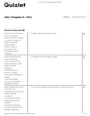 AIS Chapter 5 MC Flashcards Quizlet Pdf 10 18 2018 AIS Chapter 5 MC