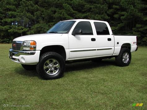 2005 Summit White Gmc Sierra 1500 Slt Crew Cab 4x4 19364233 Photo 5 Car Color