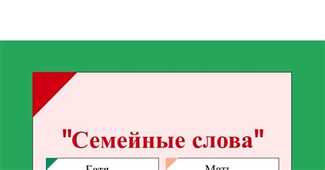 Словарь родственных слов