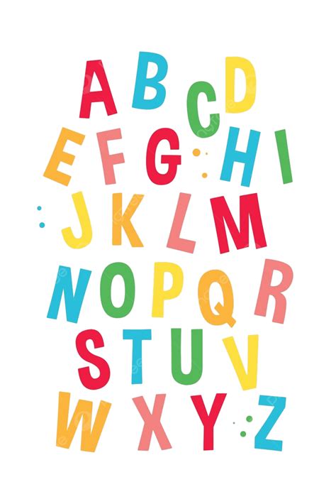 Vector Poster For Kids Happy Alphabet Wall Art For Children Vector ...