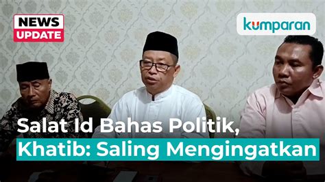 Khatib Yang Bahas Politik Saat Khotbah Salat Id Di Bantul Minta Maaf