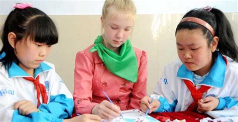 Chinese Russian Teenagers Exchange Culture In Heihe China