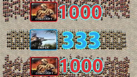 Conscript Vs Snipers Sandwitch Same Cost Red Alert 2 YouTube