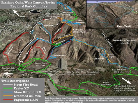 Santiago Oaks Trail Map | imtbtrails