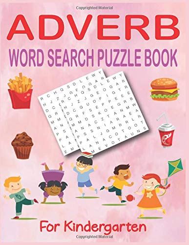 Adverb Word Search Puzzle Book For Kindergarten Improve Spelling