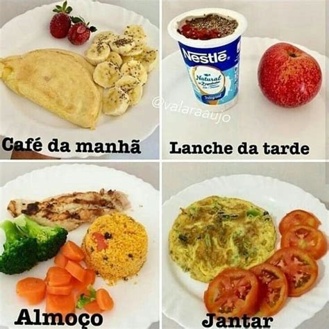 Almoço Café da manhã lanche da tarde e jantar Receitas de