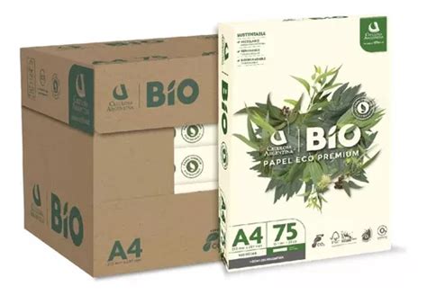 Kit 5 Resmas A4 Bio Eco Premium 500 Hojas 75gr Papel Natural Envío gratis