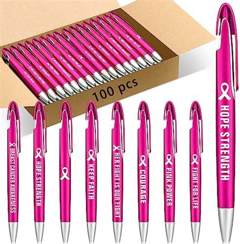 Amazon Lincia Pcs Breast Cancer Awareness Ballpoint Pens Bulk