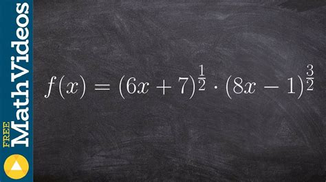 Chain Rule Inside Product Rule With Rational Powers Youtube