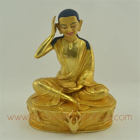 Milarepa Copper Statue: Milarepa is beloved to be Buddhist master of Tibet