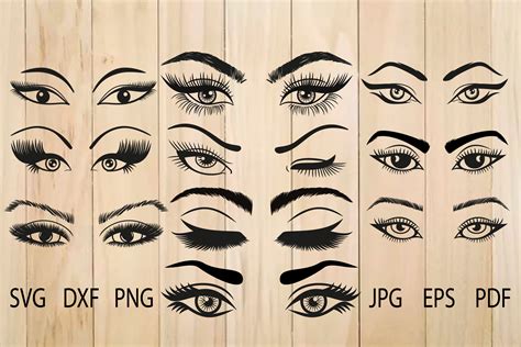 Eyes Svg Eyelashes Svg Eyebrow 376723 Svgs Design Bundles