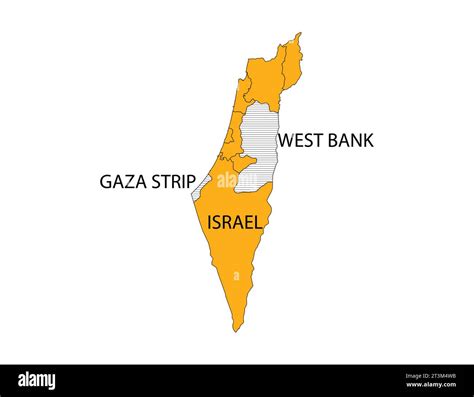 Israel, gaza west bank map vector Stock Vector Image & Art - Alamy