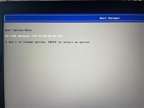 Boot Failed Only Option Efi Pxe Network R Lenovo