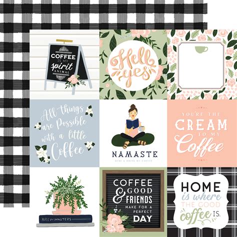 Echo Park Coffee And Friends Collection 12 X 12 Double Sided Paper