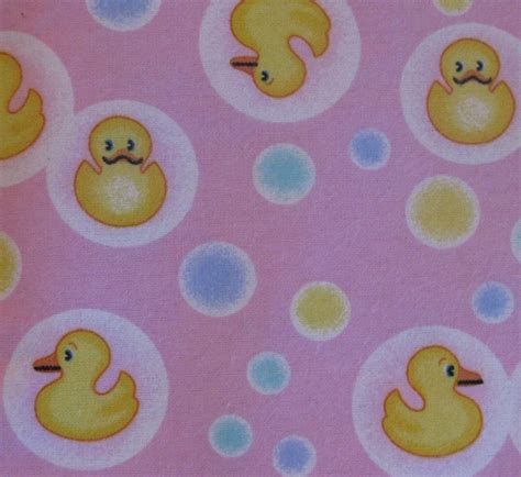 Flannel Fabric Rubber Duck Ducky Print 9 Yards Yardage