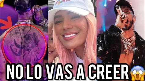 ANUEL AA DIJO EN VIVO SI AÚN SIGUE CON KAROL G ENSEÑA EL TATUAJE QUE