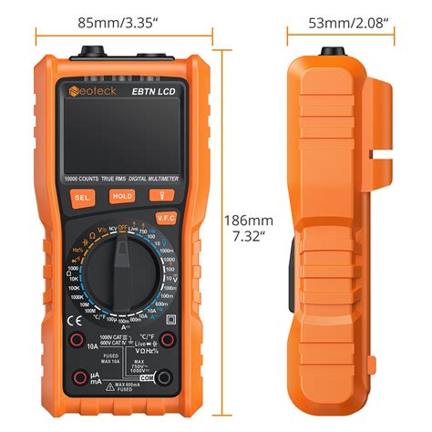 Digital Multimeter TRMS AC DC Spannung Voltmeter 9999 Zählt LCD