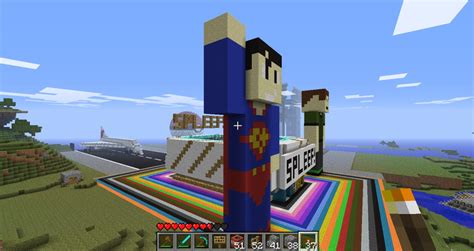 Superman Pixel Art Minecraft Map