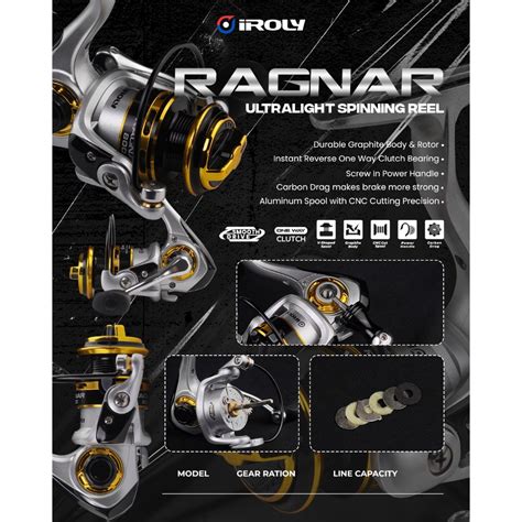 Jual Reel Pancing Iroly Ragnar Ball Bearing Ratio Power