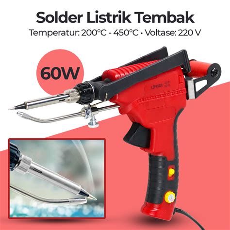 LEFAVOR Solder Listrik Tembak Tin Iron Gun Adjustable Temperature 60 W