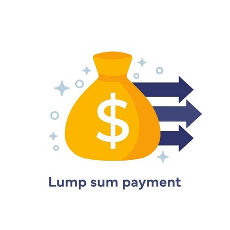 Lump Sum Payment Icon With A Money Bag Vector Vector Art At