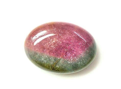 Rare Tourmaline Watermelon Cabochon X Mm Aprox Oval Smooth