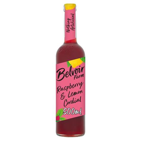 Belvoir Raspberry And Lemon Cordial 500ml From Ocado