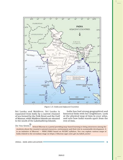 India Size And Location Ncert Book Of Class 9 Geography Contemporary India I