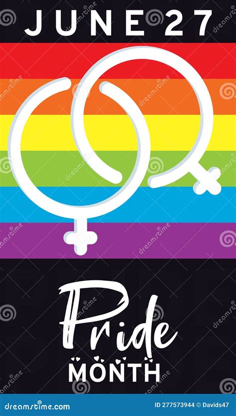 Pair Of Gender Symbols Pride Month Vector Stock Vector Illustration Of Pair Love 277573944