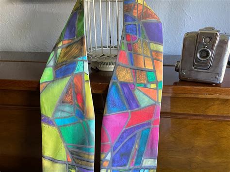 O God Beyond All Praising Stained Glass Rainbow Clergy Stole Etsy