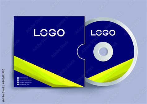 Cd case label and cd disc label design template, cd case isolated, vector realistic isolated ...