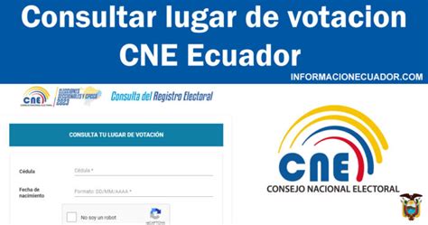 Lugar De Votación 2023 Por Cédula Ecuador Cne