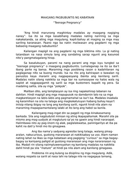 Talumpati Tungkol Sa Maagang Pagbubuntis Hot Sex Picture