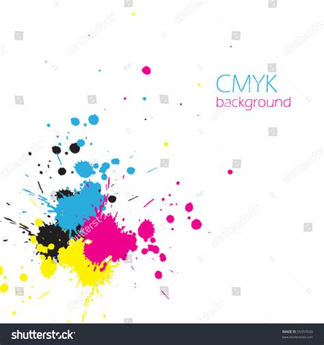 Vector Cmyk Ink Splashes Stock Vector 55357030 Shutterstock