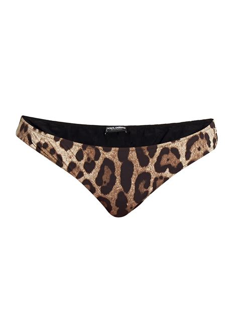 Dolce Gabbana Women S Leopard Print Bikini Bottom Leopard Editorialist