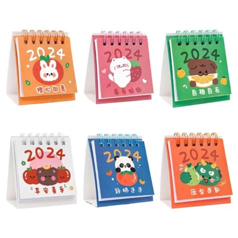 Small Daily Planning Monthly Calendar Cute Cartoon Stand Flip Desk