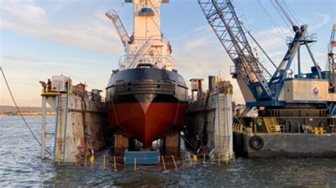 Undocking Of The Osg Endurance Jt Marine Inc Marine Services Shipyard