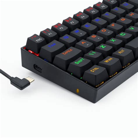 Teclado Gamer Mecânico Compacto Redragon Lakshmi Rainbow K606R Switch Blue