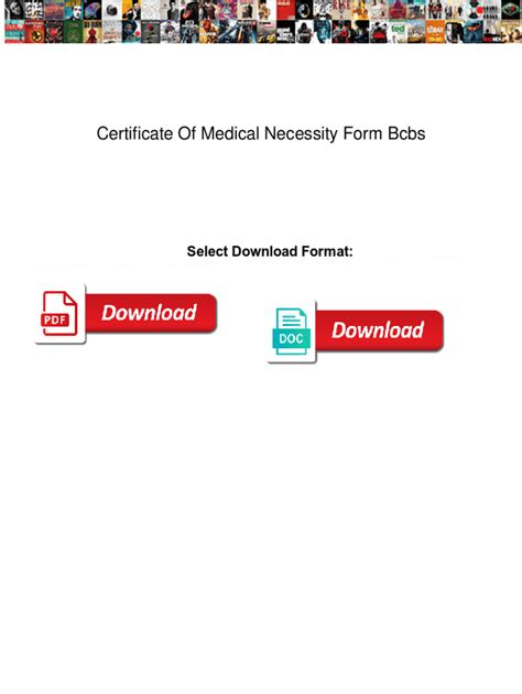 Fillable Online Certificate Of Medical Necessity Form Bcbs Certificate