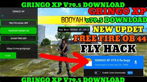 Gringo xp v79 5 Direct Mediafıre link free fire mod menu gringo xp