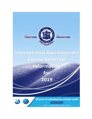 Fillable Online Cairnsshs Eq Edu International Baccalaureate Ib