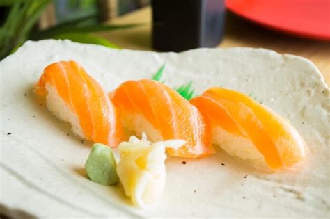 Premium Photo Salmon Nigiri Nigiri Is A Type Of Sushi In The Form Of